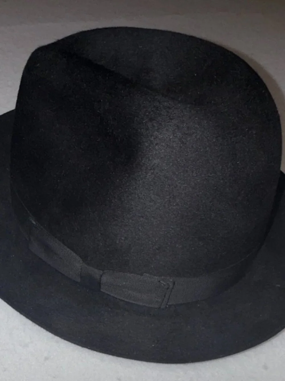 Vintage Biltmore Eleganza Black Fur Felt Dress Hat Size 7 3/8 Made in Canada